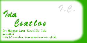 ida csatlos business card