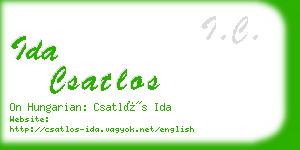 ida csatlos business card